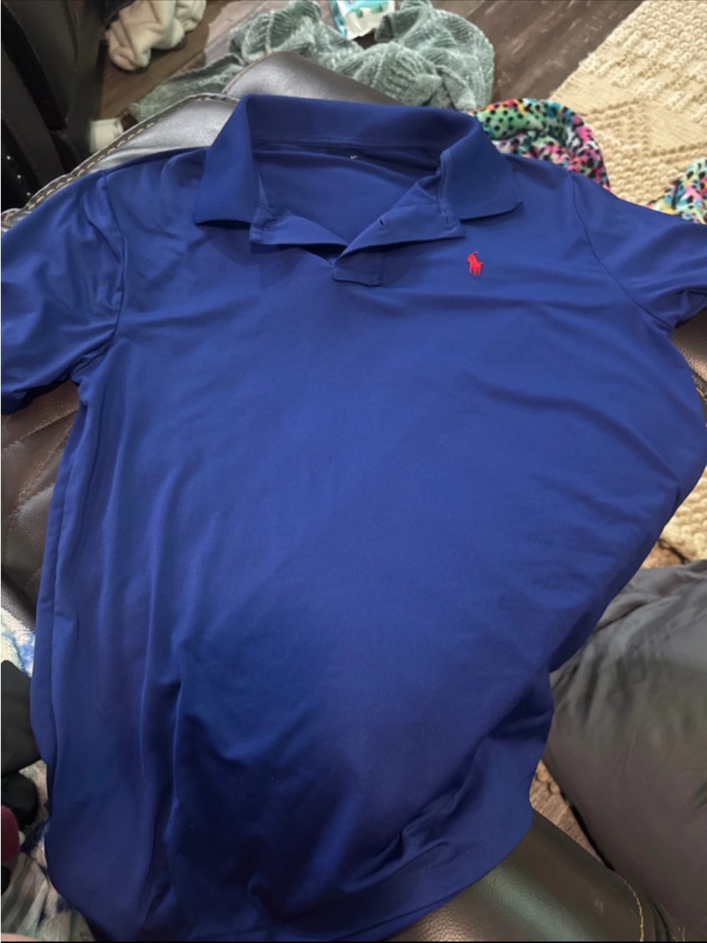 Polo by Ralph Lauren Navy Blue Polo with Red Pony